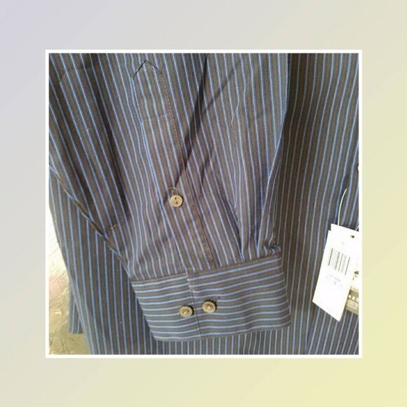 NWT VanHeusen slim fit, long sleeve button size 18 - Picture 4 of 10